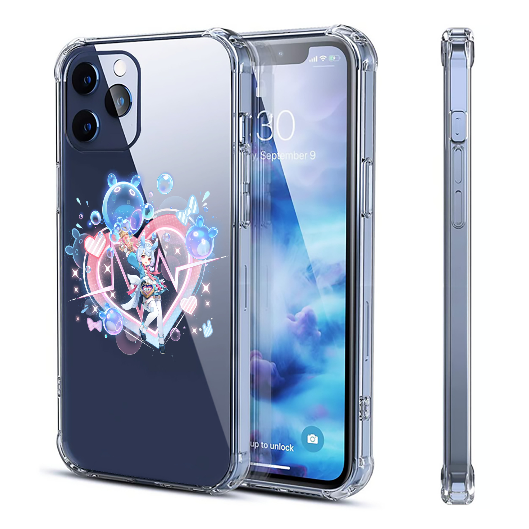 げんし神 シゲウィン genshin Shigewin 【iPhone 12シリーズ対応】透明スマホケース（クリアソフトケース）